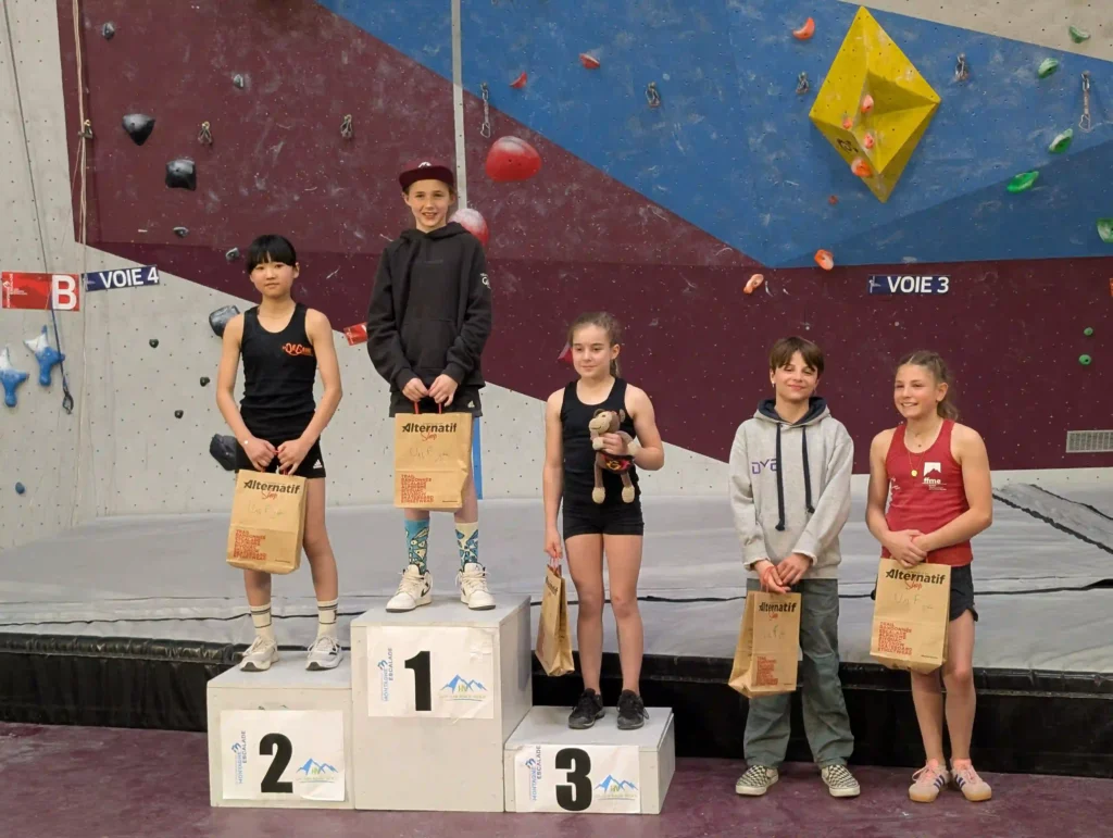 Équipe Drac Vercors au Championnat escalade U12 U14