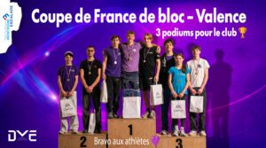 🧗♀️ Coupe de France de bloc à Valence — 3 podiums pour Drac Vercors Escalade ! 🏆